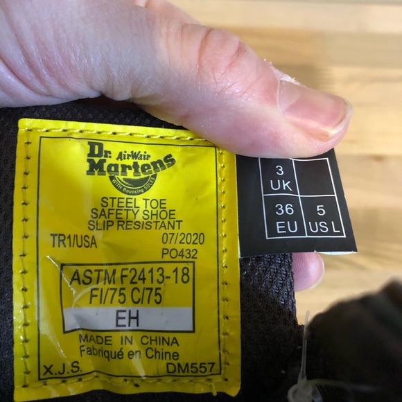 Dr Martens Gilbreth women’s steel toe brown leather work boot size 5 non-slip - Picture 6 of 8